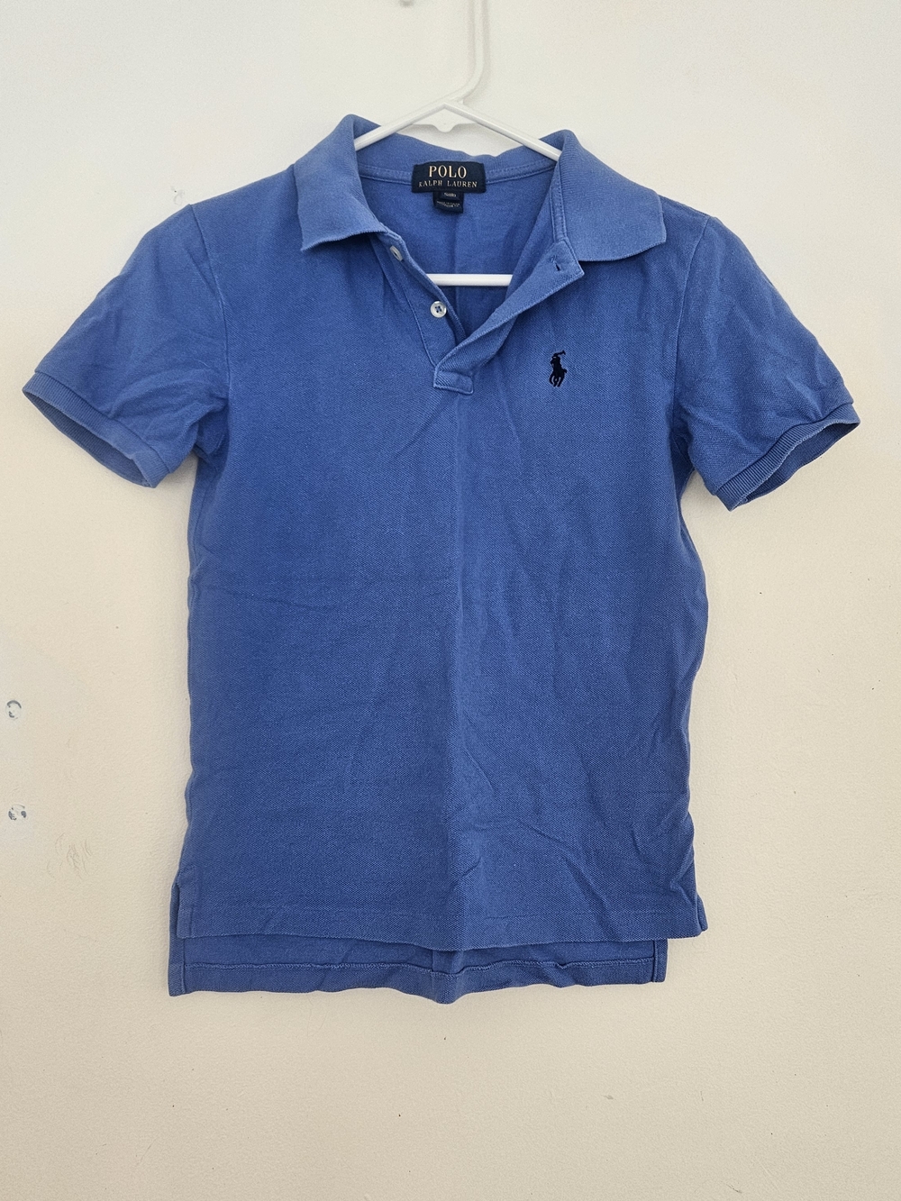 Polo by Ralph Lauren Boys Blue Short-Sleeve Polo with Embroidered Pony